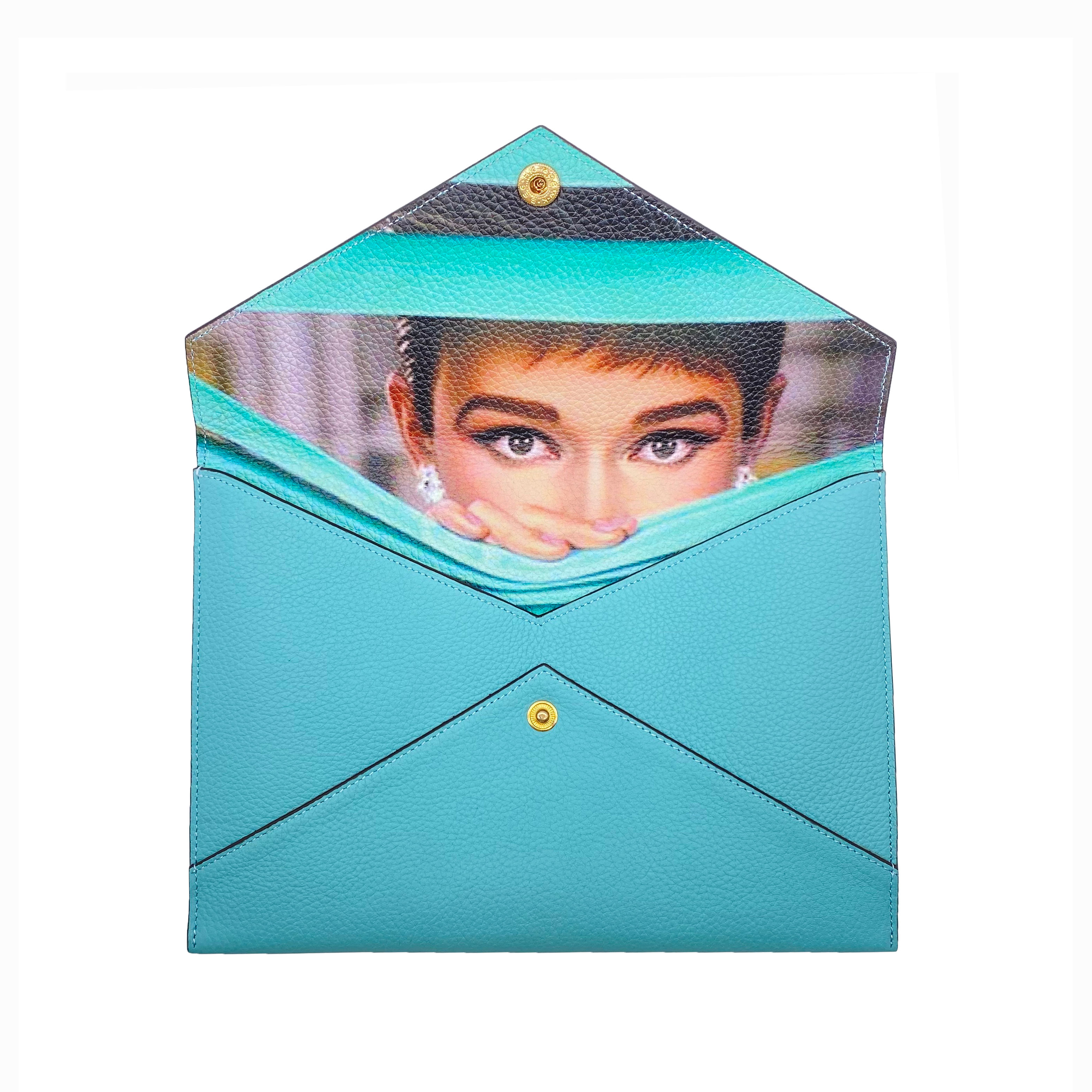 「Isabella」Art Print Cow Leather Envelope