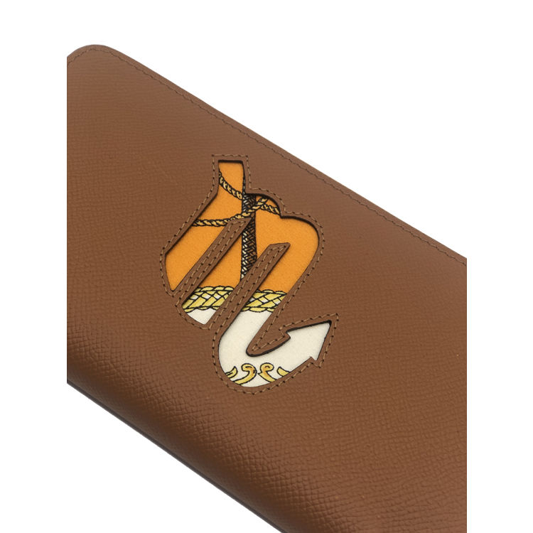 Thumbnail: 「Ava」Scarf with Cow Leather Long Wallet