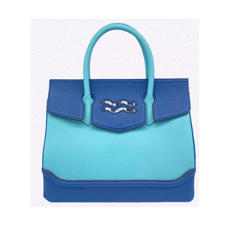 「Ava」Scarf with Cow Leather Tote Bag