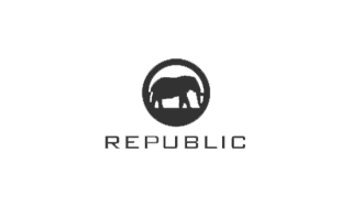 Republic Floors logo for waterproof vinyl and SPC flooring commonly installed in South Florida homes
