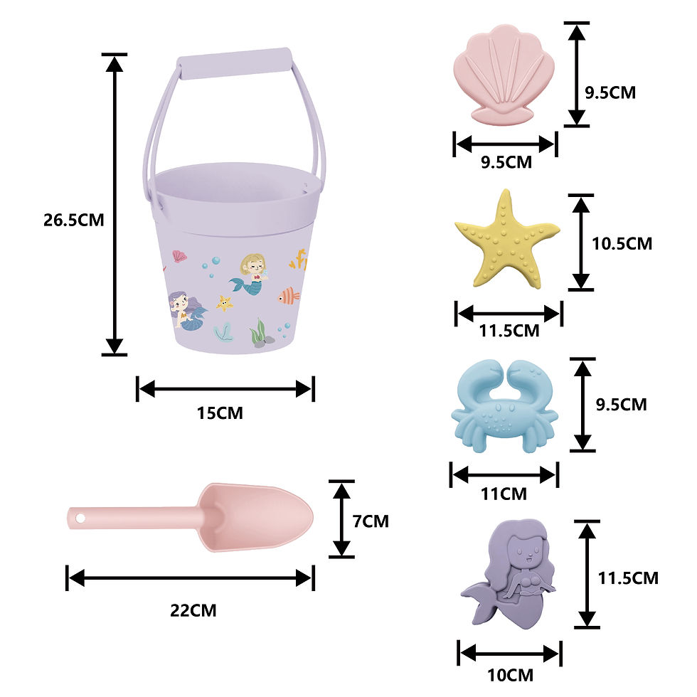 Thumbnail: Mermaid Silicone Beach Bucket Set
