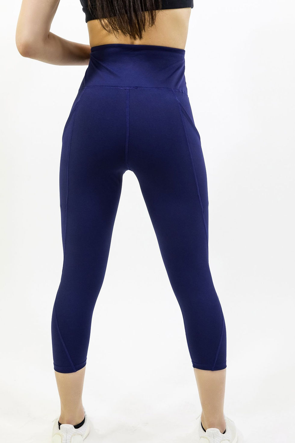 Miniature : Yoga.Joy1.org Leggings Yoga Capri Taille Haute - Bleu Marine