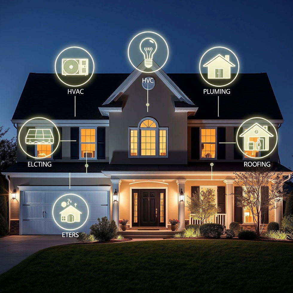 Digital system overlays reveal the core home components every Georgia homeowner should maintain year‑round.