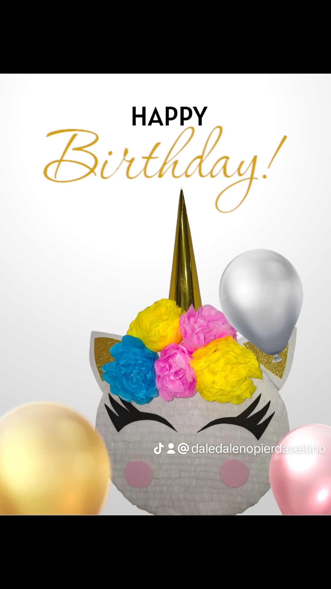 🎉Piñata Circular ✨🦄  70 cm.