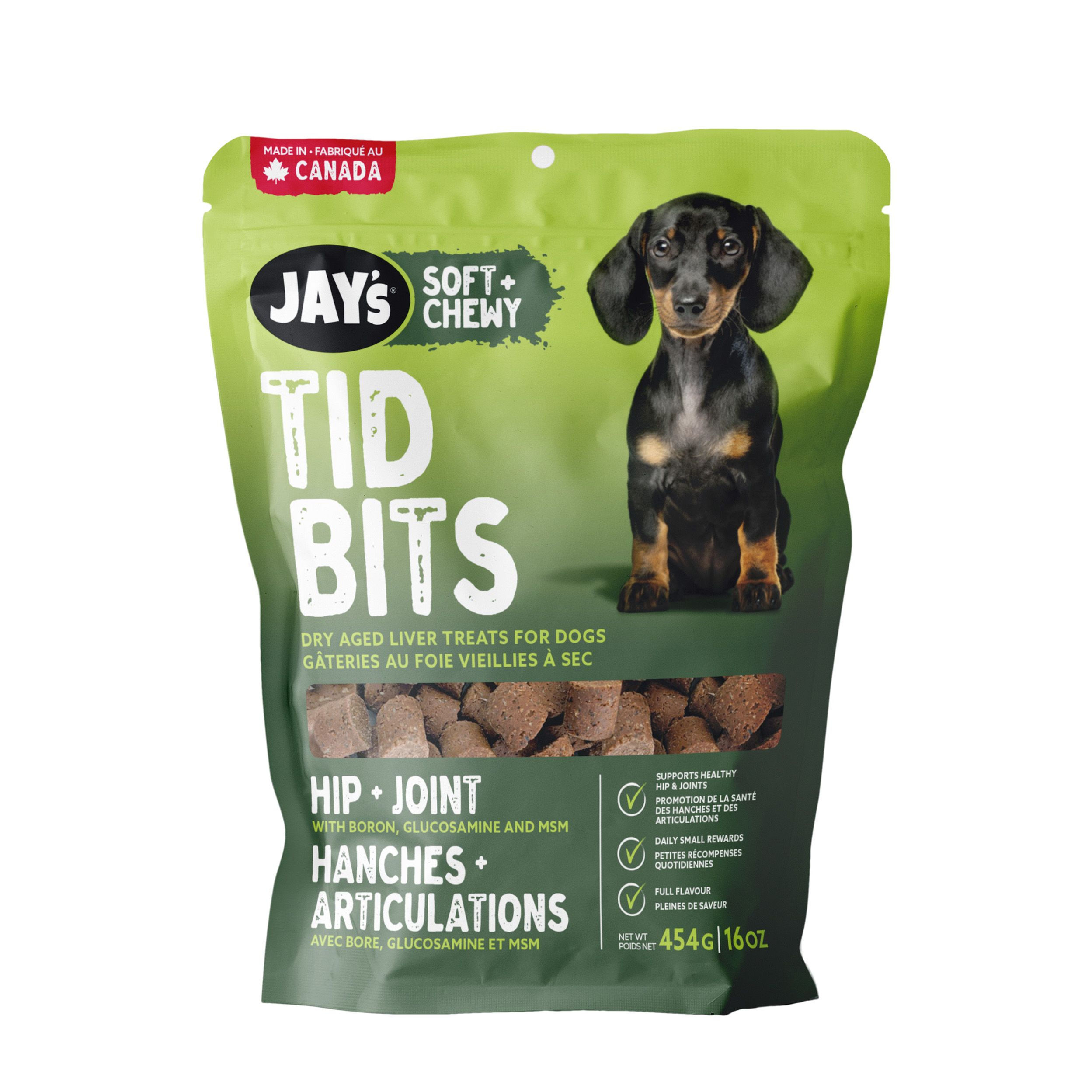 Jay's Tid Bits, Gâteries Pour Chien hanches et articulations au foie