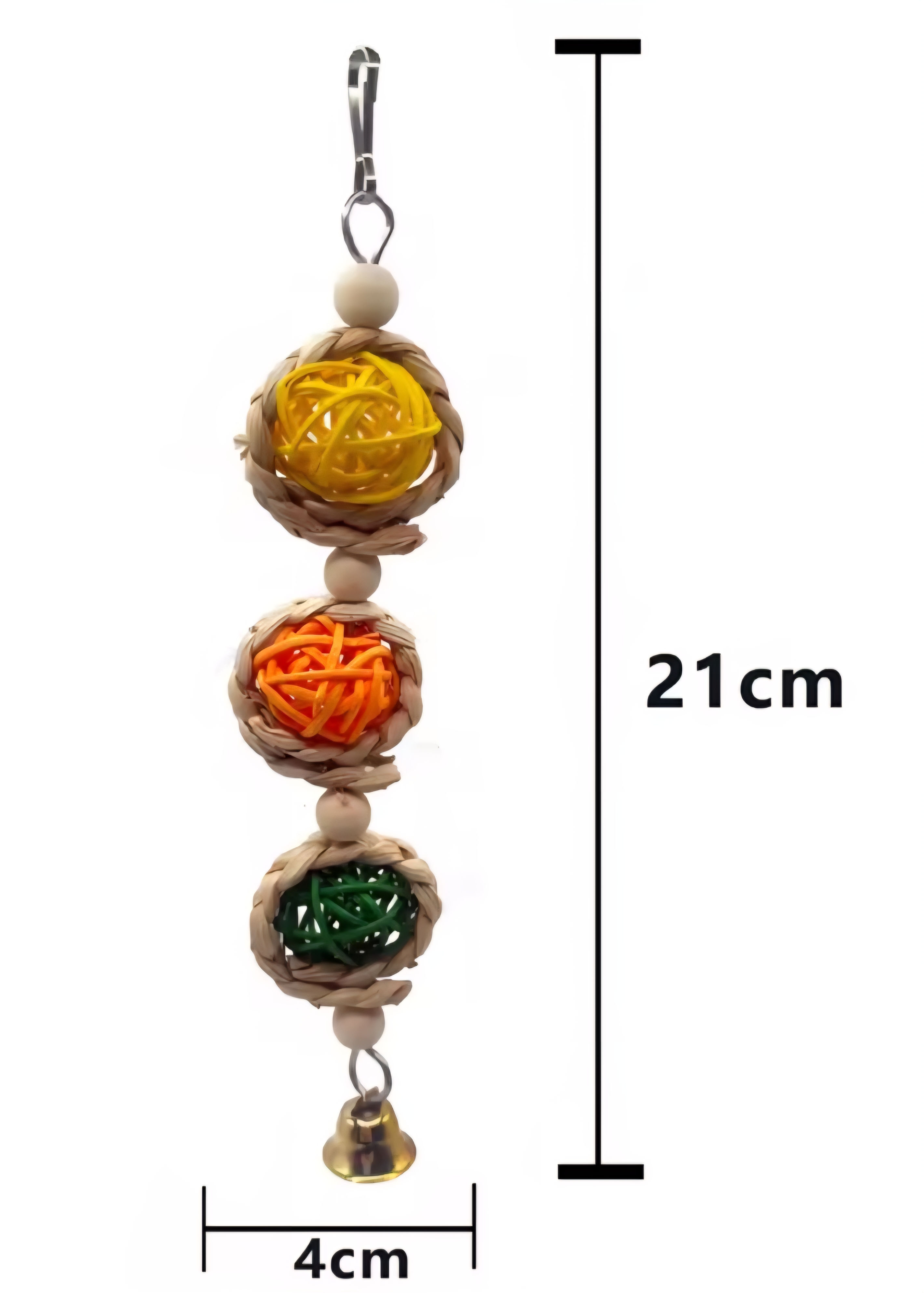 Jouet suspendu (guirlande) boules rotin