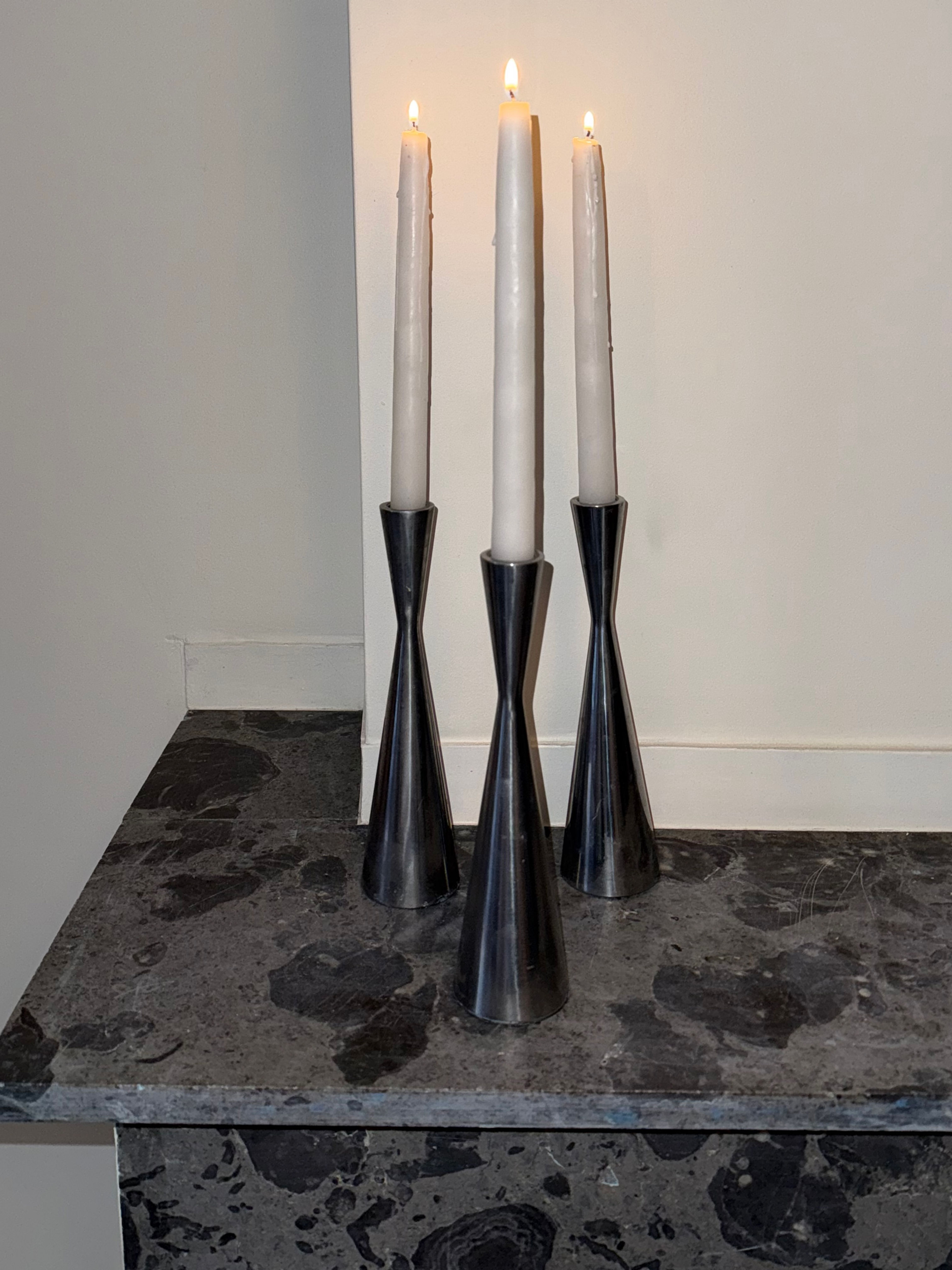 ALUMINIUM CANDLE HOLDERS [3]