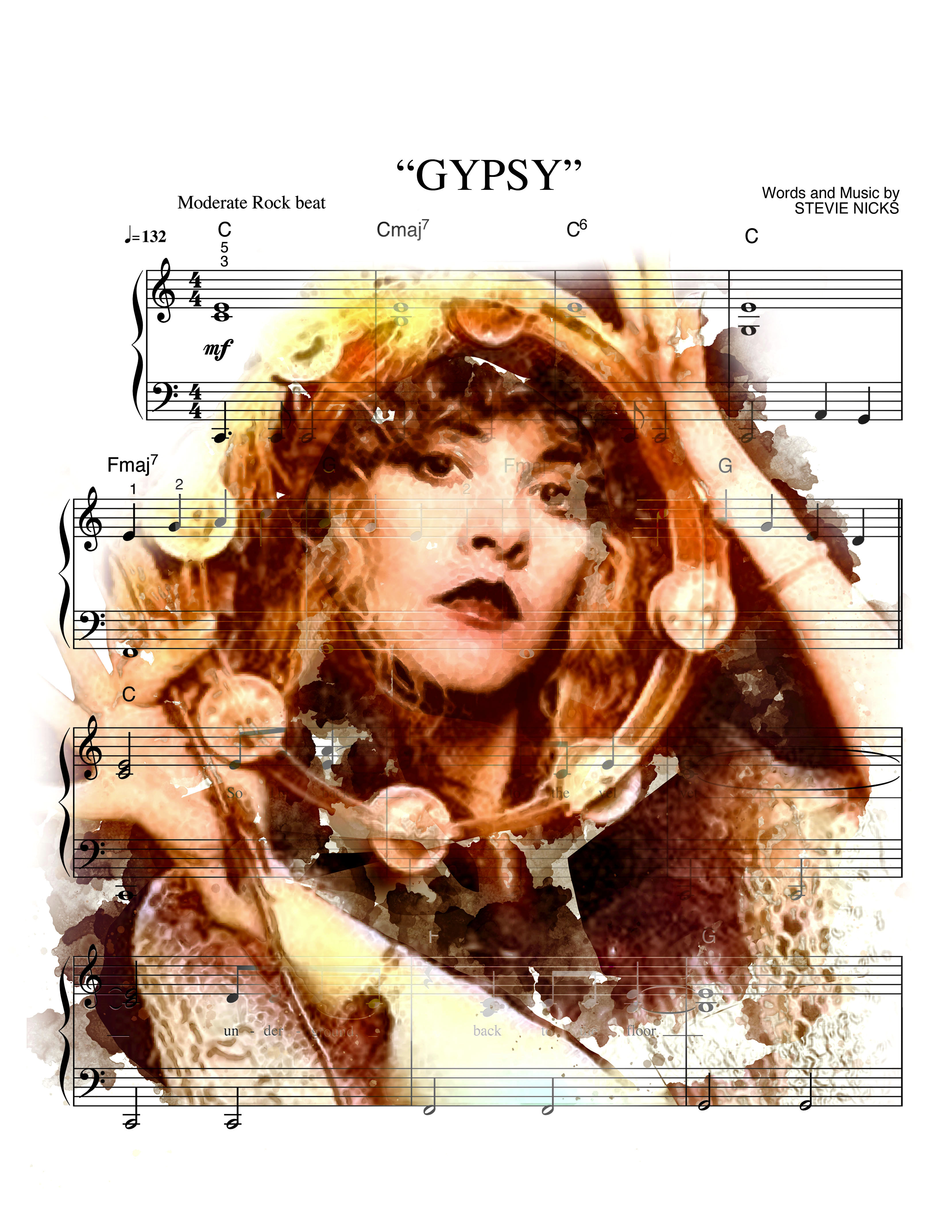 Stevie Nicks music notes
