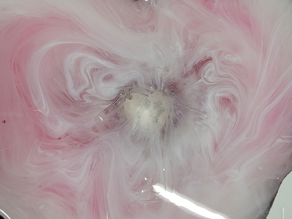 Thumbnail: Pink & white swirl heart coasters