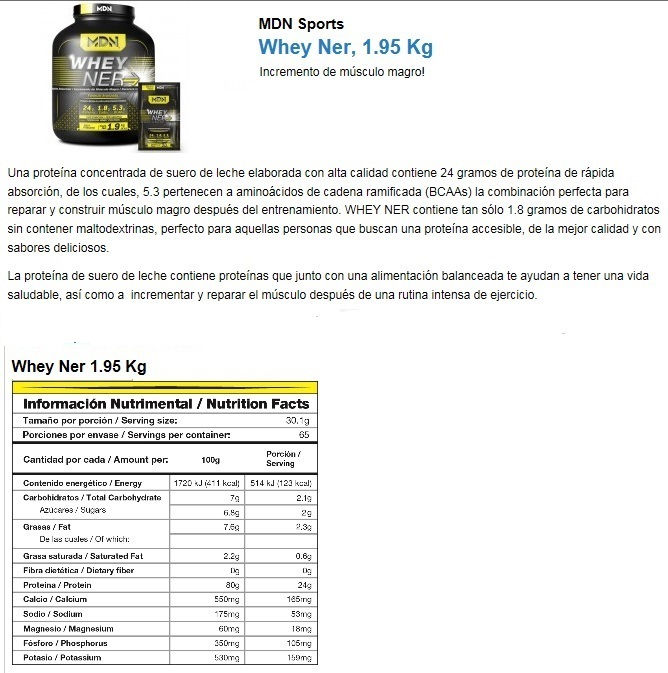 Whey Ner, 1.95 Kg