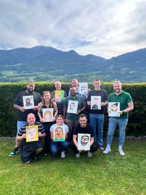 Team event Hands-on Art at Andy Wickart Haustechnik AG (AWIAG) Zug