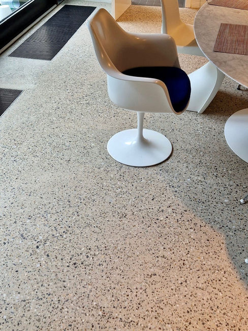 Terrazzo betonvloer living