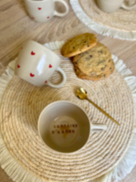 Tasse annonce "marraine d'amour" ❤️