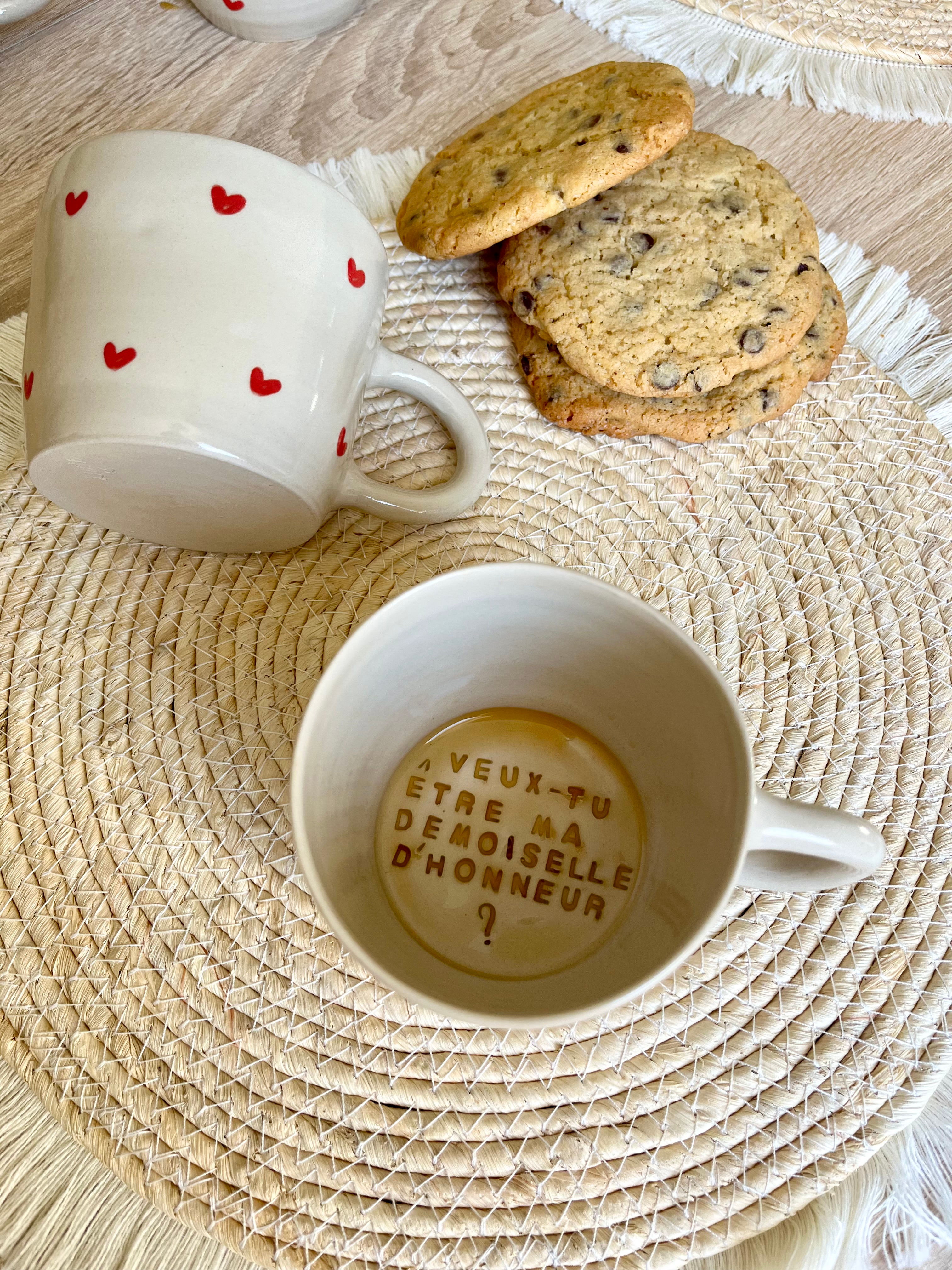 Tasse annonce "veux-tu être ma demoiselle d'honneur ?"❤️