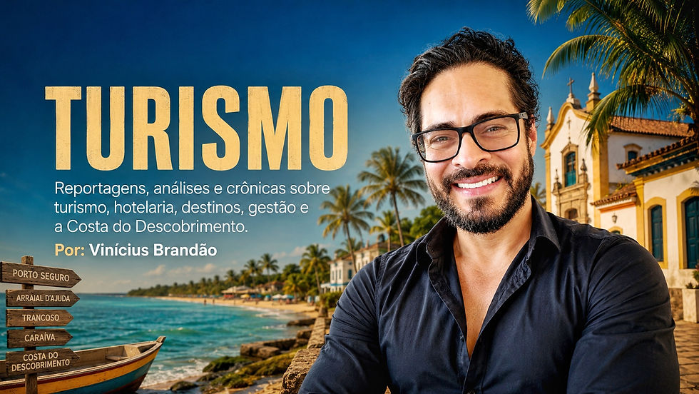 Capa da editoria Turismo de Vinícius Brandão