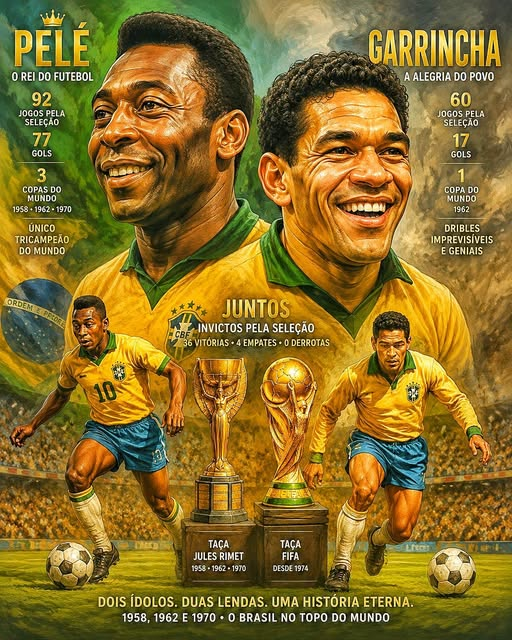 MANÉ GARRINCHA EM RELAÇÃO A PELÉ: O GÊNIO QUE FOI MAIOR EM 1962, MAS NÃO MAIOR NA HISTÓRIA