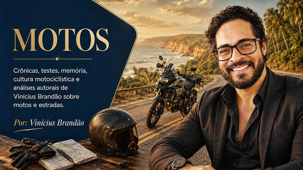 Capa da editoria Motos de Vinícius Brandão