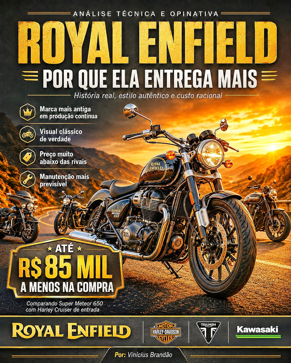 ROYAL ENFIELD CLASSIC 350 STEALTH BLACK: A CLÁSSICA QUE TROCOU O CROMADO PELA ATITUDE