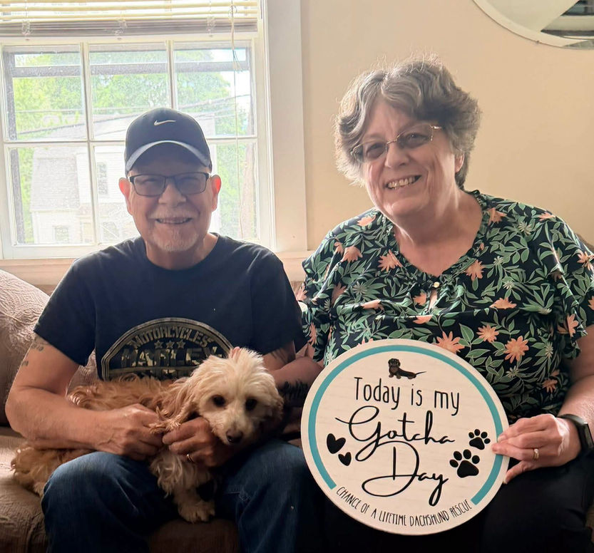 Adopted dog Sugar from COALDR.