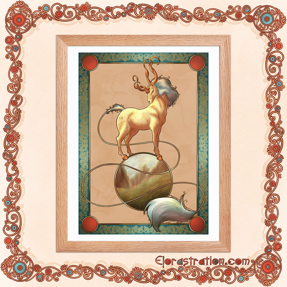 Thumbnail: Framed Quadricorn Print