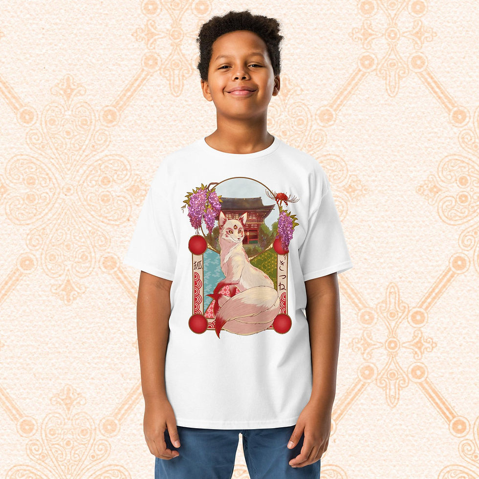 Thumbnail: Kitsune Yokai Youth classic tee