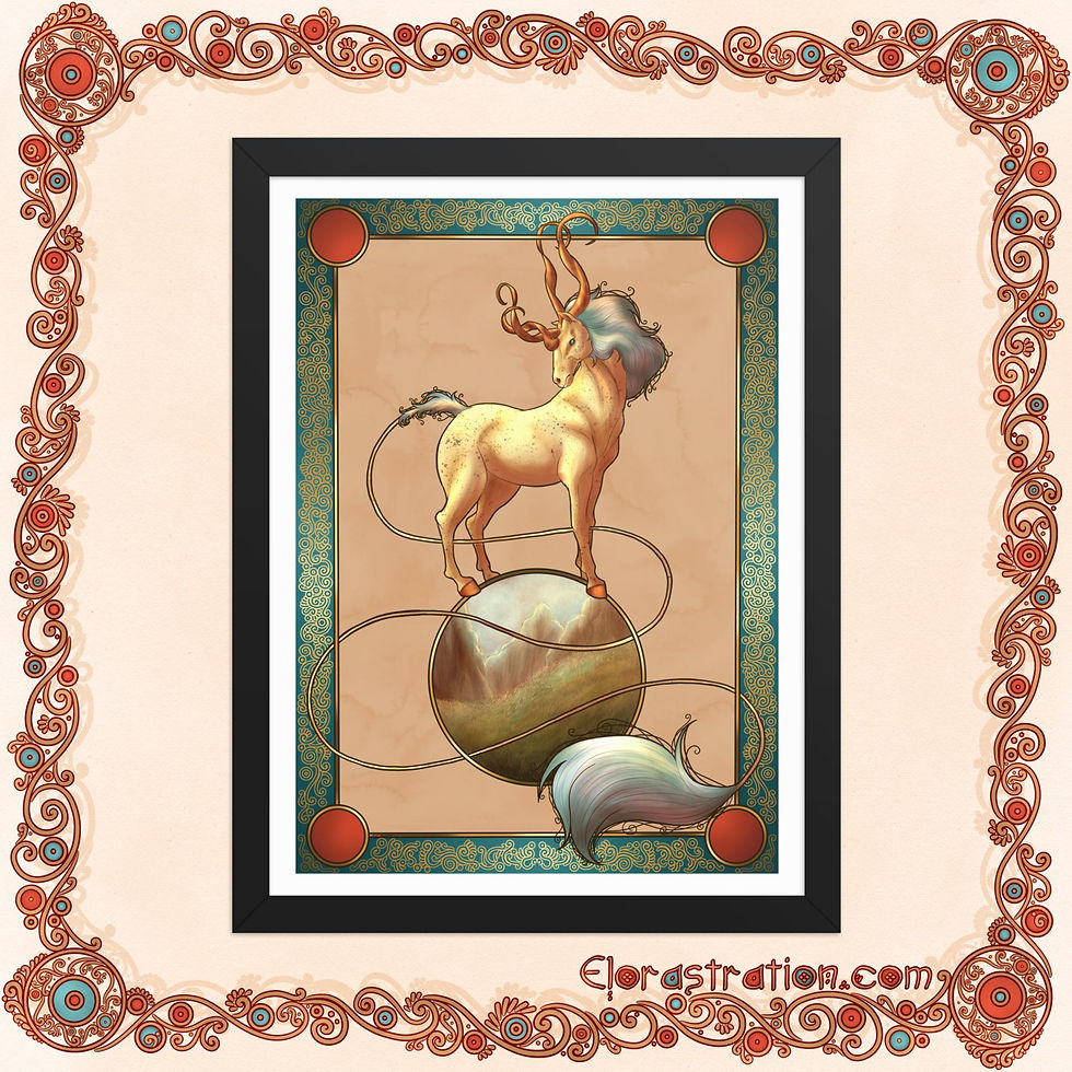 Thumbnail: Framed Quadricorn Print