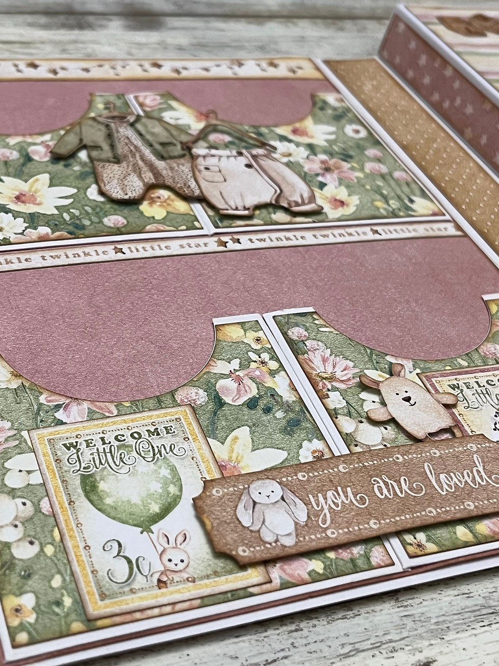 Thumbnail: Graphic 45, Little One, Baby, Scrapbook Album Tutorial PDF