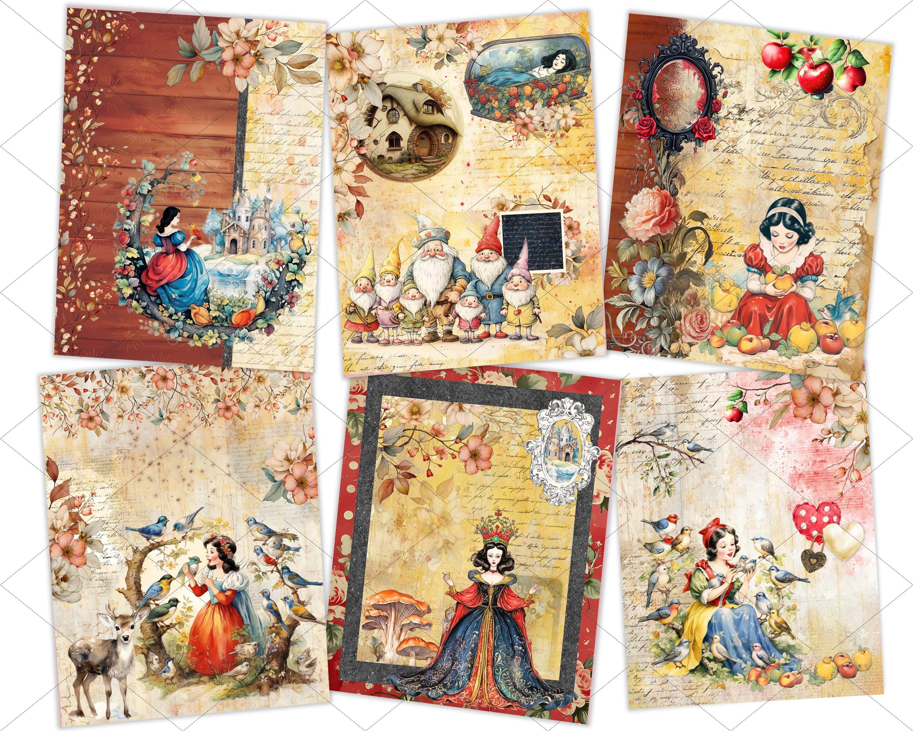 Fairest of them All, Princess, 8.5x11 digital scrapbook paper