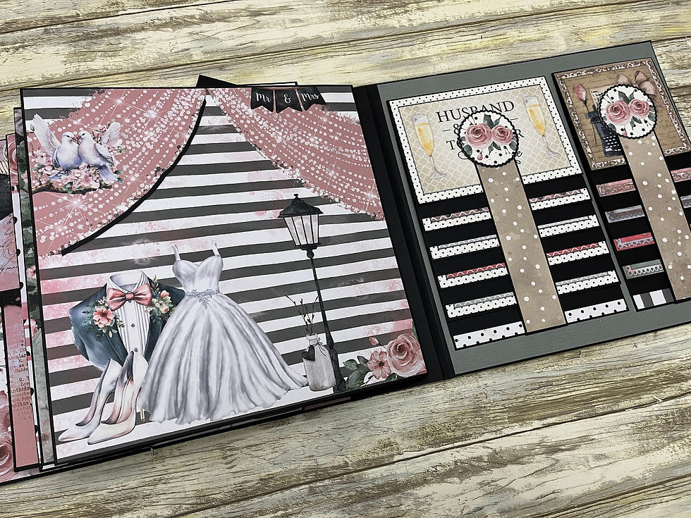Thumbnail: Wedding, Just Married, Blissfully Ever After, Scrapbook Album