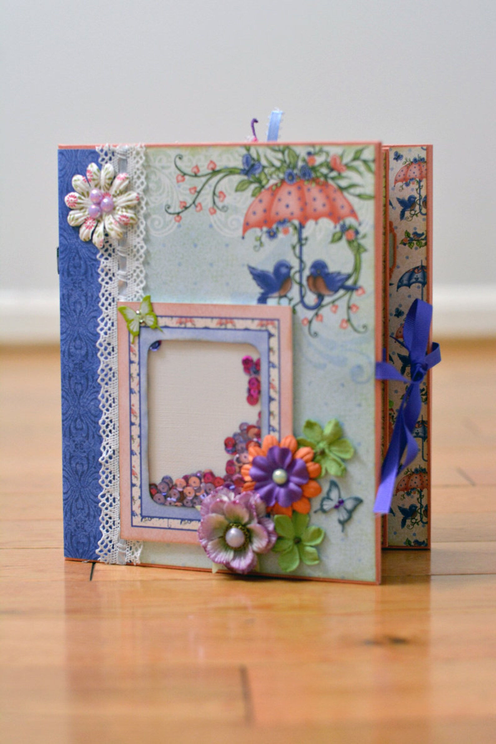 Singing in the Rain Scrapbook Album Tutorial