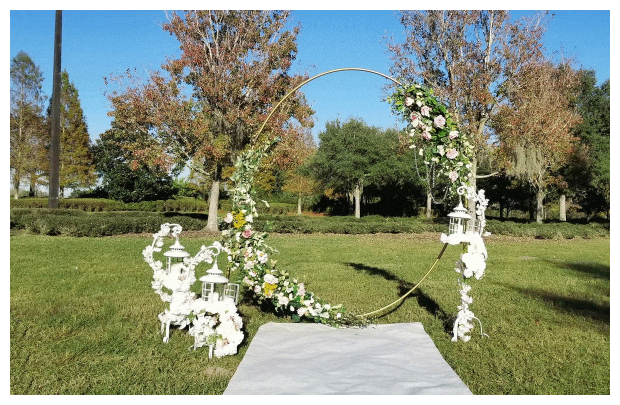 Round Arch Backdrop for wedding