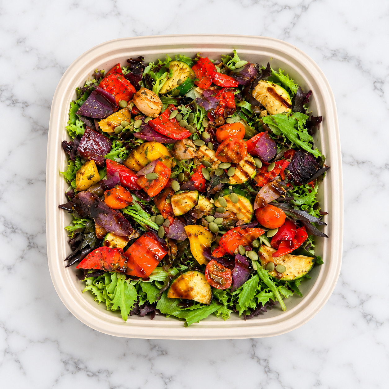 Sharing Mediterranean Veg Salad Bowl