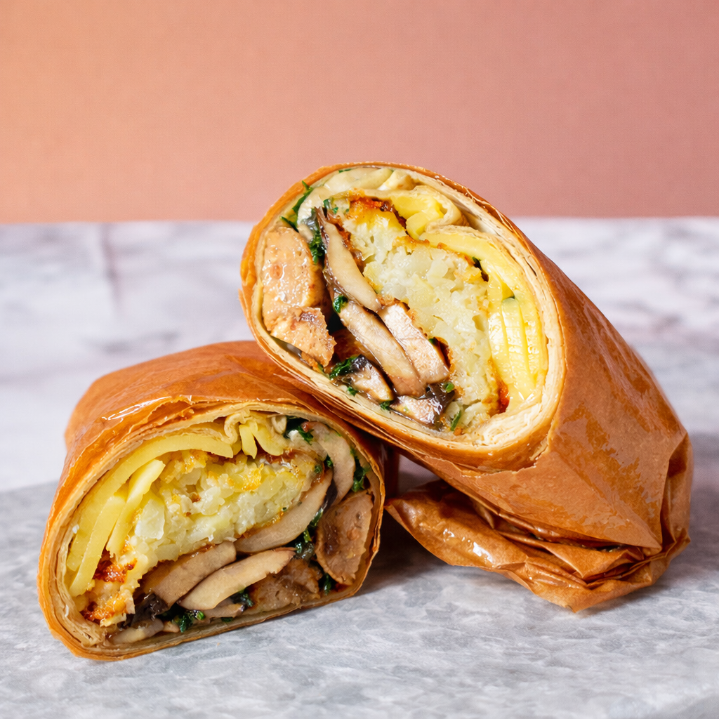 Hot Vegan Breakfast Wrap Platter (VG)
