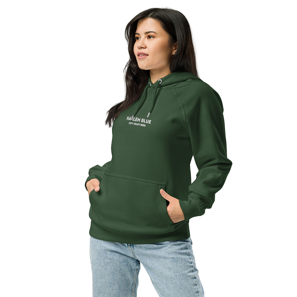 Thumbnail: UNISEX ECO RAGLAN HOODIE - EMBROIDERED WORDS