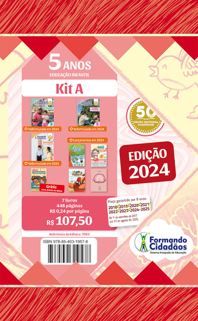 FORMANDO CIDADÃOS - 5 ANOS - KIT A EDIÇÃO 2024