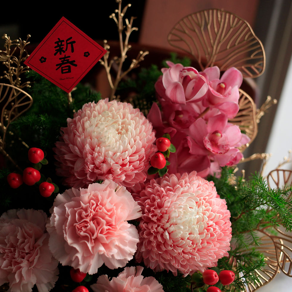 縮圖：鮮花｜金粉報喜新春盆花