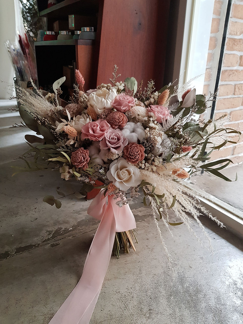 縮圖：美式復古永生玫瑰乾燥捧花