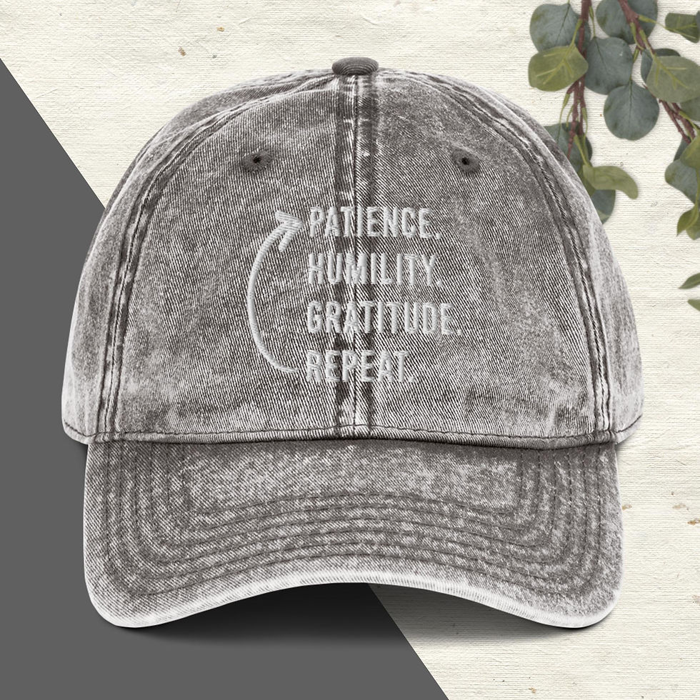Thumbnail: "Patience. Humility. Gratitude. Repeat." Vintage Cap