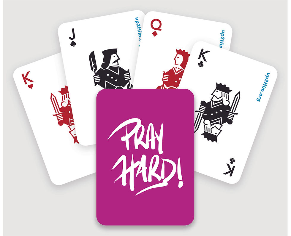 Thumbnail: "Pray Hard" Playing Cards