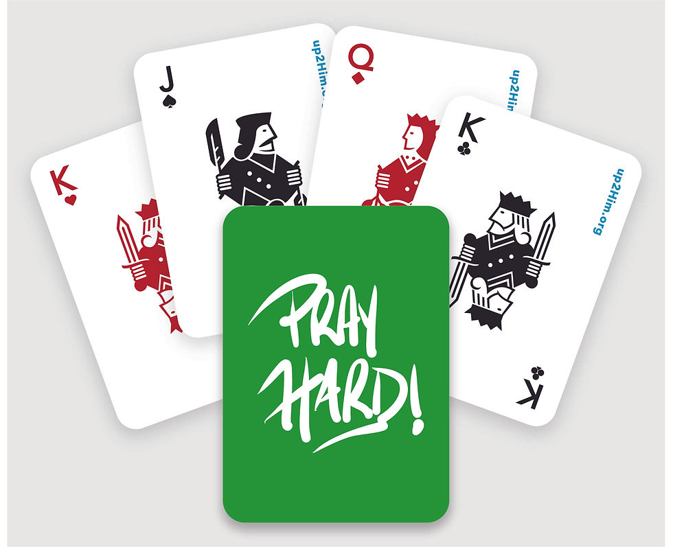 Thumbnail: "Pray Hard" Playing Cards