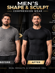 Men’s Shape & Sculpt compression wear for a smoother, more defined silhouette, comfortable support and confident everyday style.