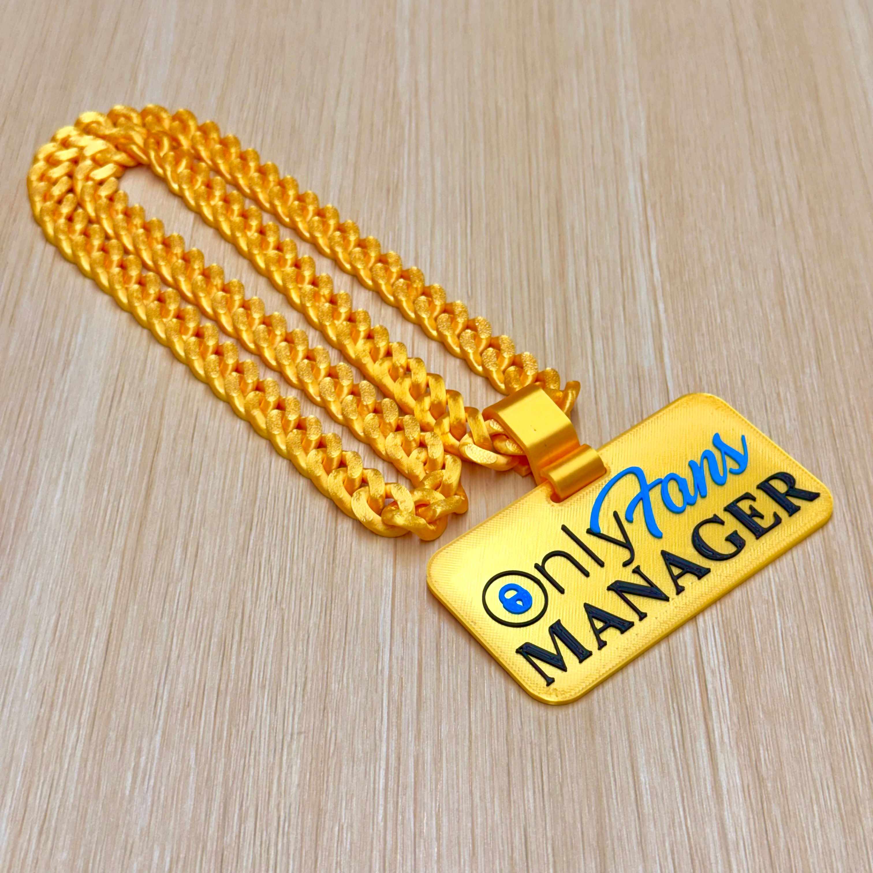 OnlyFans Manager Cuban Chain – Funny Statement Necklace, Meme Jewelry