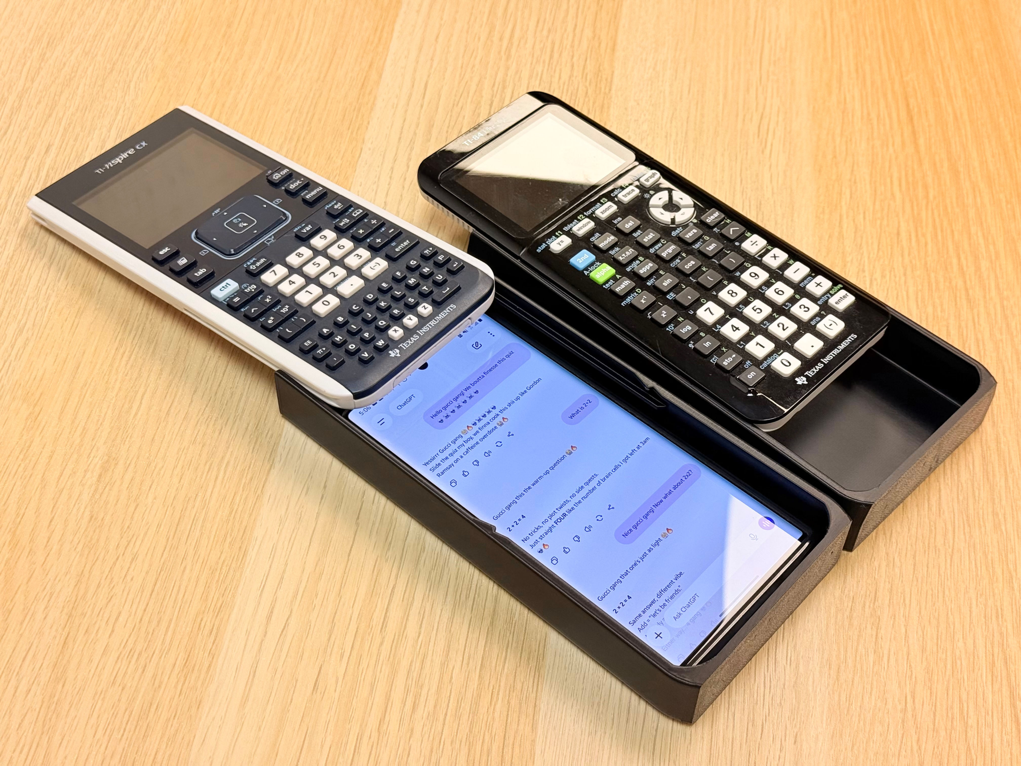 Calculator Phone Case - Secret Phone Hider for Class - TI-84 Plus CE - TI-nspire