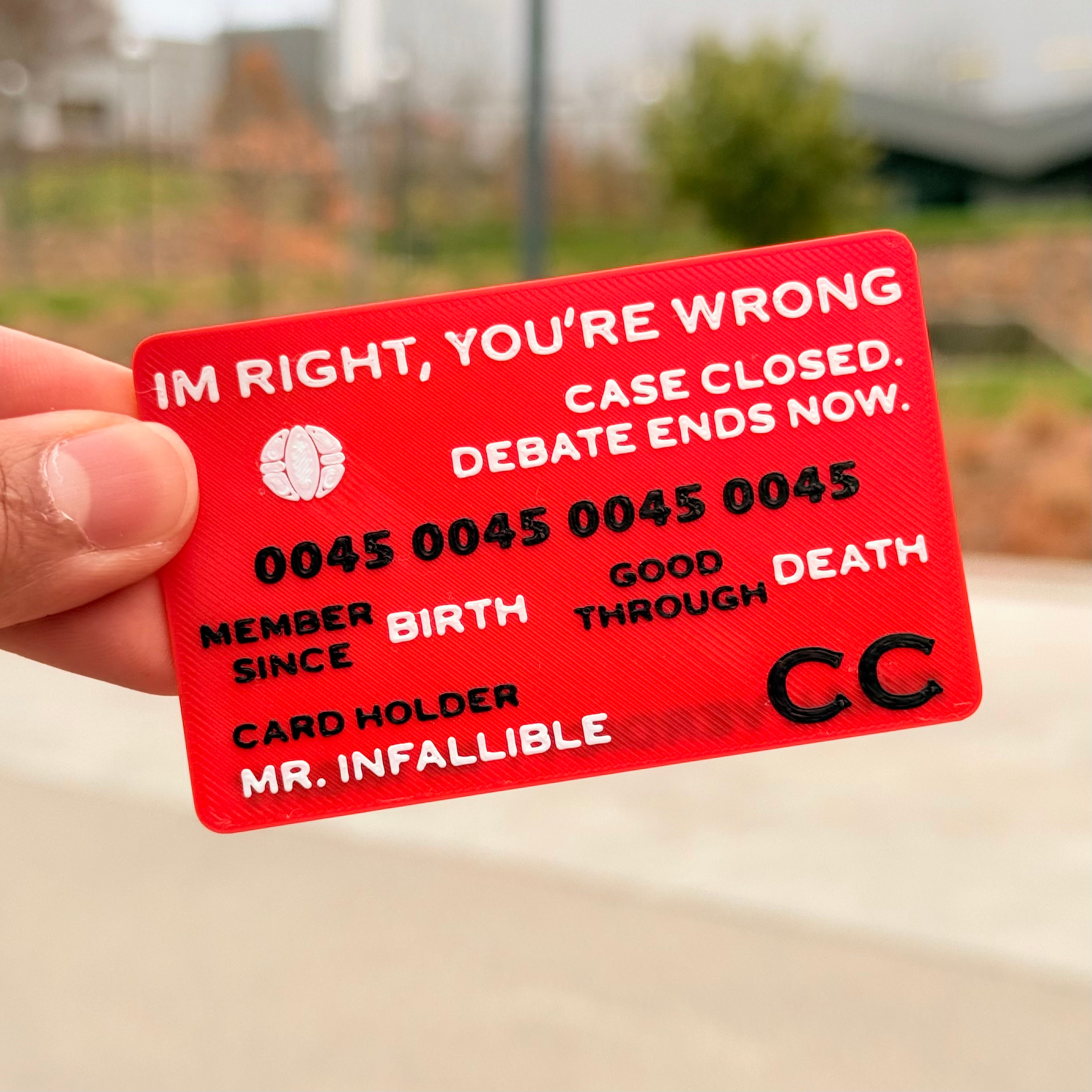 I'm Right You're Wrong Card (Custom Name) (3 Pack) with Textured Text