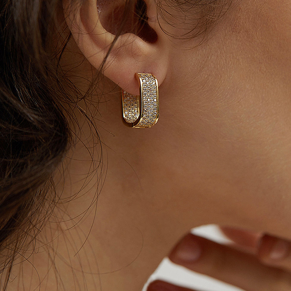 Thumbnail: Royal Spark Hoop Earrings