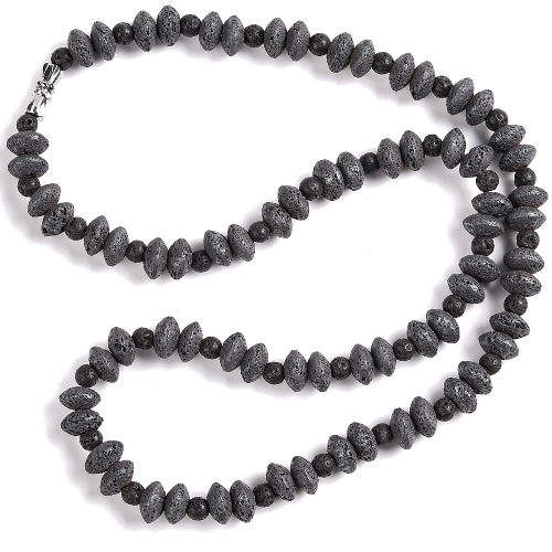 Thumbnail: Lava Stone Beaded Necklace