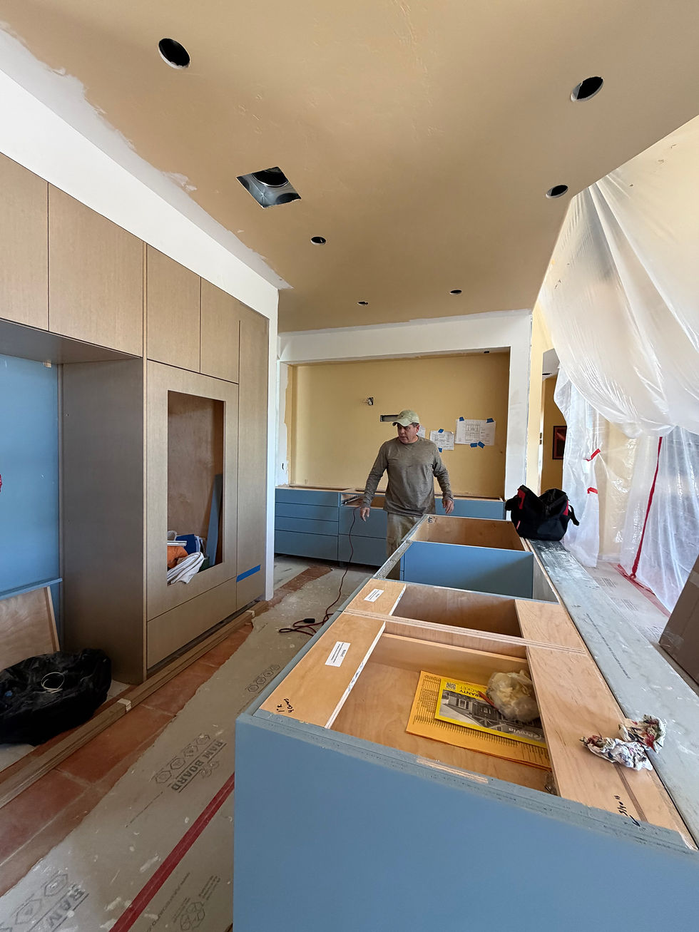 range wall view under construction