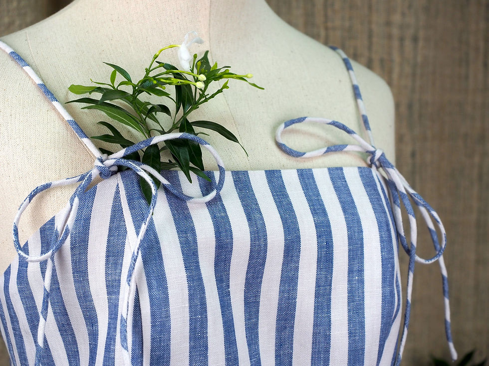 ภาพขนาดย่อ: Stripped Straight-Leg Mini Dress