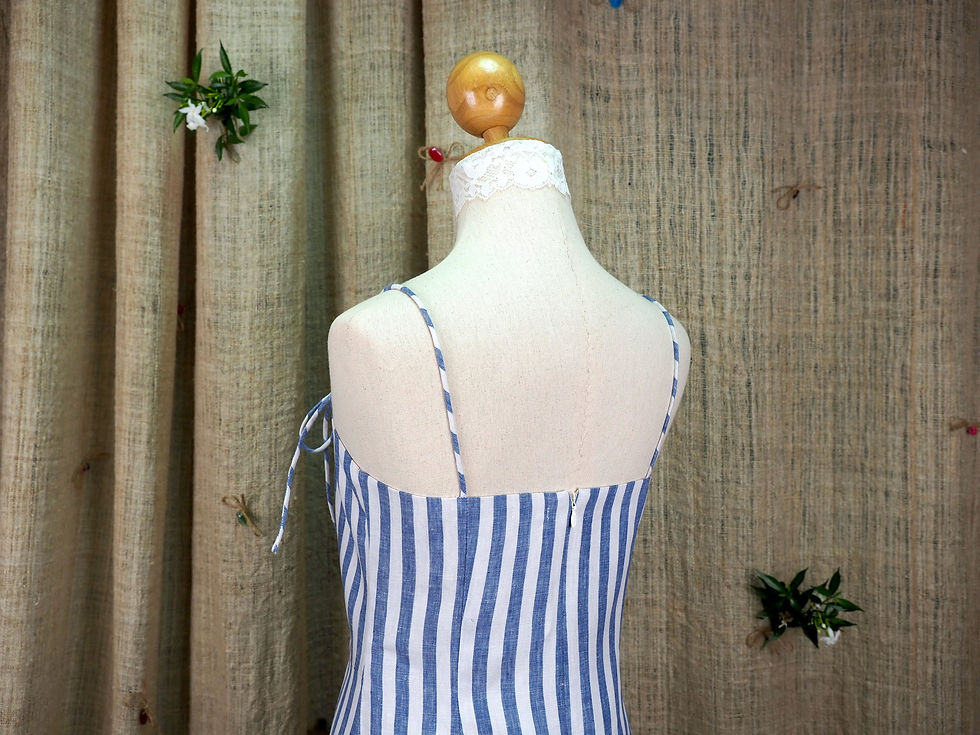 ภาพขนาดย่อ: Stripped Straight-Leg Mini Dress