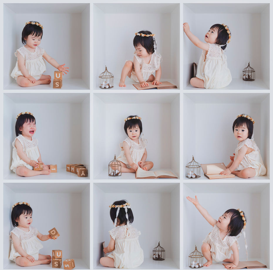 福岡県南BOXフォト 1歳女の子キッズスタジオ撮影 Bear’s Home Studio
